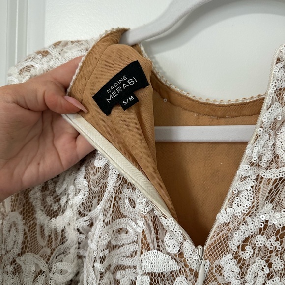 Nadine Merabi Bella White Jumpsuit Size S/M (6) - Picture 9 of 11